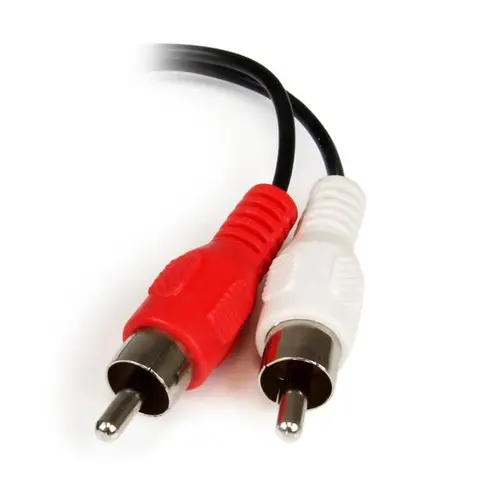 Cable Adaptador de 15cm de Audio Estéreo Mini Jack de 3,5mm Hembra a 2x RCA Macho - Imagen 3