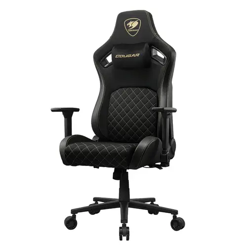 CGR-DFF-GLB Silla para videojuegos de PC Asiento acolchado tapizado Negro, Oro - Imagen 4