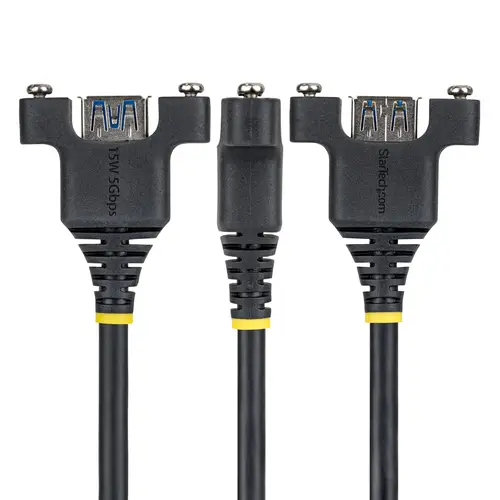 Cable de Montaje en Panel USB-A de 2m - Alargador USB Macho a Hembra - Cable Adaptador Extensor USB de 5Gbps - Imagen 2