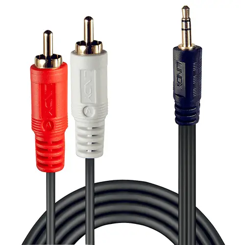 35681 cable de audio 2 m 3,5mm 2 x RCA Negro, Rojo, Blanco - Imagen 2