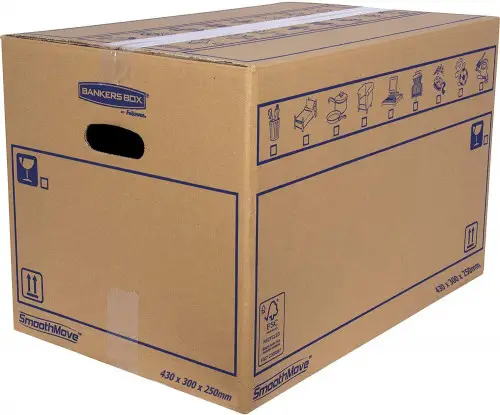 Pack 10 Unid. CAJA DE MUDANZA MONTAJE MANUAL M 430X300X250. CART�..