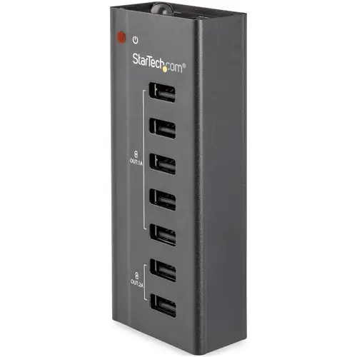 Estación de Carga USB de 7 Puertos Autónoma - 5x Puertos de 1A y 2x Puertos de 2A - Base de Carga USB - Imagen 1