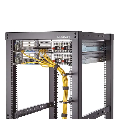 Bobina de 30,48m de Gancho y Bucle - Tiras Reutilizables de Gancho y Bucle - Cinta Sujetacables - Envolturas Ajustables de Tela para Gestión de Cableado - Negro - Imagen 4