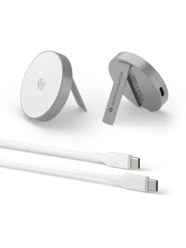 CH15WLAL7263 cargador de dispositivo móvil Smartphone Gris USB Cargador inalámbrico Carga rápida Interior - Imagen 2