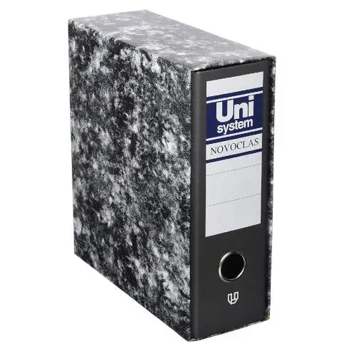 CAJA PARA ARCHIVADOR 1/4A NOVOCLAS COLOR NEGRO UNISYSTEM NOVOCLAS..