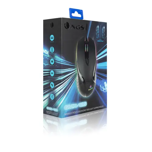 GMX-125 ratón Juego Ambidextro USB tipo A Óptico 7200 DPI - Imagen 5