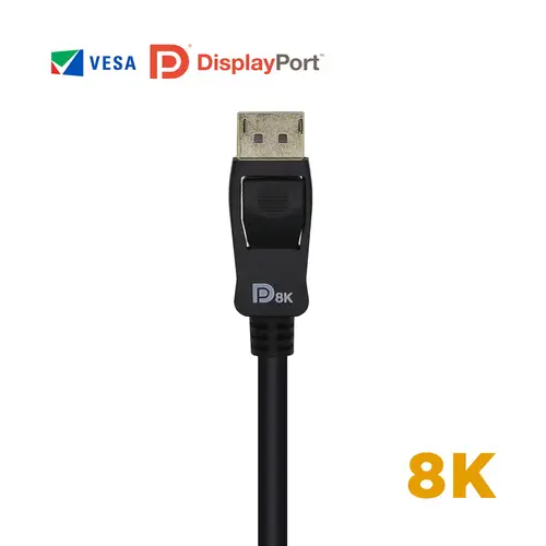 Cable Displayport Certificado V1.4 8k@60hz, DP/M-DP/M, Negro, 0.5m - Imagen 4
