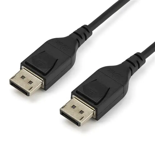 Cable DisplayPort 1.4 de 2m - Certificado VESA - 8K 60Hz - HBR3 - HDR - Super HD - Cable Delgado de Monitor DP a Conector DP - UltraHD 4K 120Hz - Cable Delgado de Vídeo DP 1.4