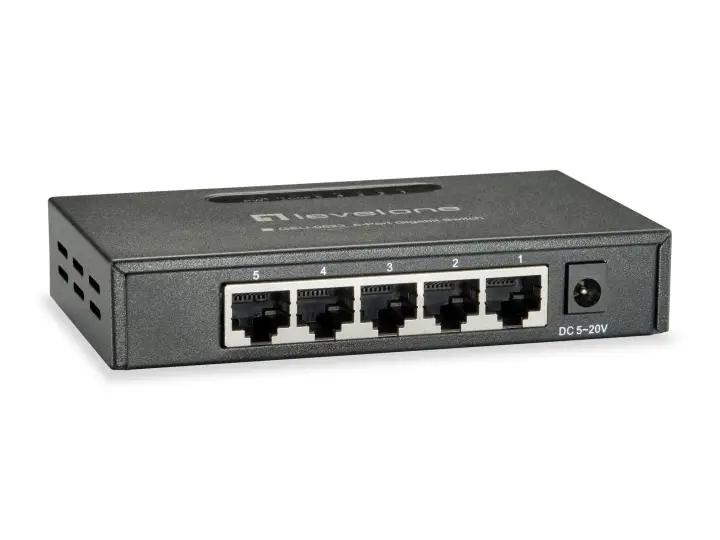 GEU-0523 switch No administrado Gigabit Ethernet (10/100/1000) Negro