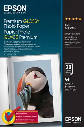 Premium Glossy Photo Paper - A4 - 20 Hojas - Imagen 1