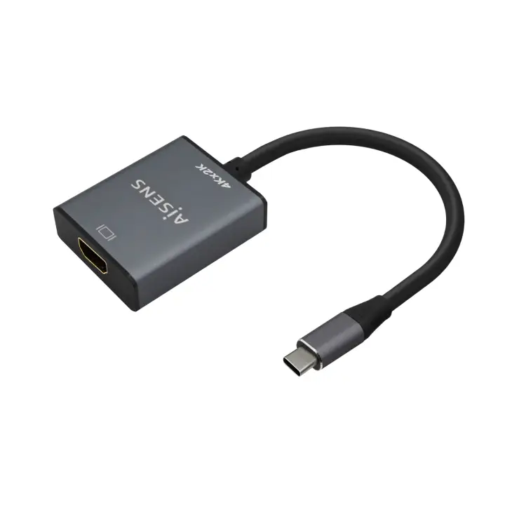 Conversor Aluminio USB-C A HDMI 4K@30Hz, USB-C/M-HDMI/H, Gris, 15cm