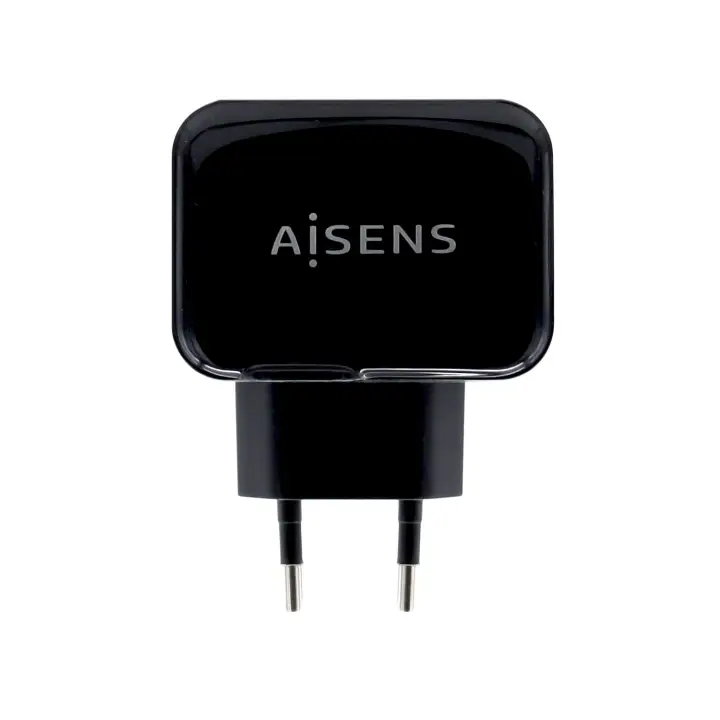 Cargador USB 17W 5V/3.4A, 2xUSB Con Control AI, Negro