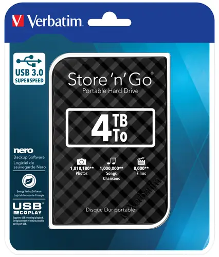 Disco Duro Portátil Store 'n' Go USB 3.0 de 4 TB en color Negro - Imagen 4