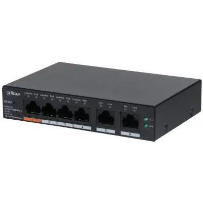 DH-CS4006-4GT-60 switch Gestionado L2 Gigabit Ethernet (10/100/1000) Energía sobre Ethernet (PoE) Negro