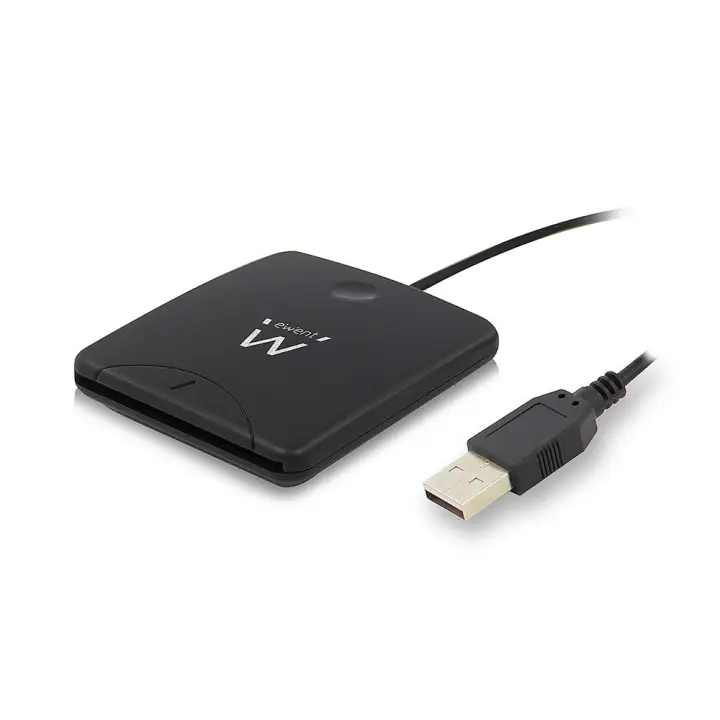 EW1052 lector de tarjeta inteligente USB USB 2.0 Negro