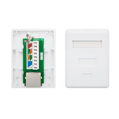 ROSETA DE SUPERFICIE PARA RJ45 CAT.6 FTP 1 TOMA, BLANCO - Imagen 1