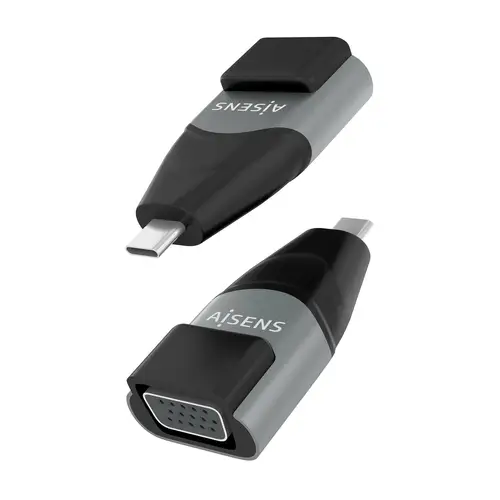 Adaptador Conversor Aluminio USB-C a VGA, USB-C/M-HDB15/H, Gris - Imagen 3