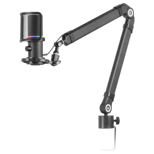 MMIC-XT, Micrófono de Estudio Profesional Alta Definición 192Khz 24-bit, Brazo Omnidireccional, Soporte Antivibración, Filtro Pop Malla Metálica, Negro - Imagen 1