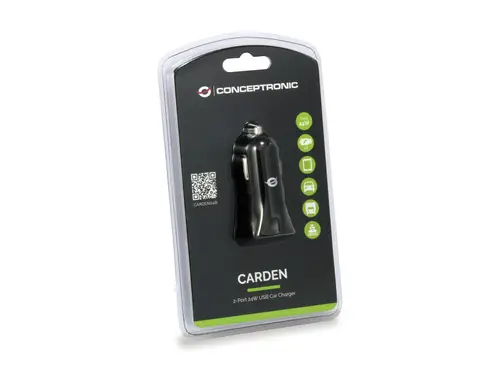 CARDEN04B cargador de dispositivo móvil Negro Auto - Imagen 3
