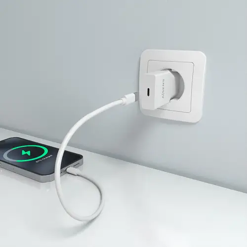 Cargador Ultra Delgado GaN 25W, 1xUSB-C PD3.0, Blanco - Imagen 6