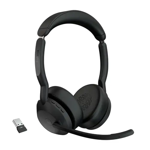 Evolve2 55 Auriculares Inalámbrico Diadema Oficina/Centro de llamadas Bluetooth Base de carga Negro - Imagen 1