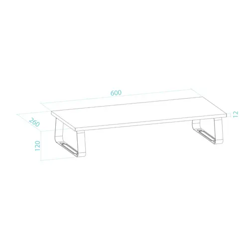 Soporte Elevador Multiusos para Monitor/Portátil, Negro - Imagen 6