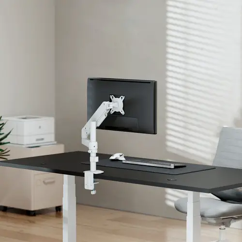 Soporte de Mesa Eco Contrapeso Giratorio e Inclinable para Monitor/TV 9kg (3 PIVOTES, 1 BRAZO) de 17-32, Blanco - Imagen 5