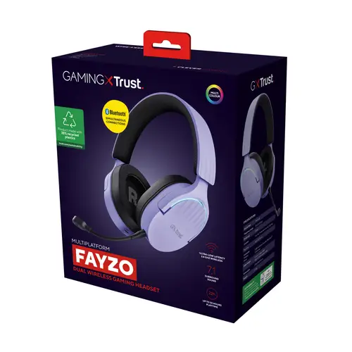 GXT 491P FAYZO Auriculares Inalámbrico y alámbrico Diadema Juego USB tipo A Bluetooth Negro, Púrpura - Imagen 15