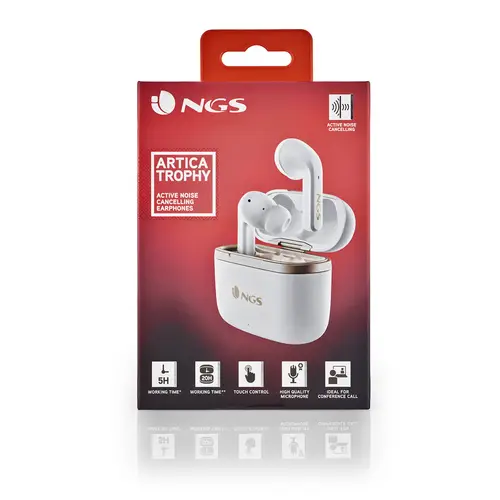 ARTICA TROPHY Auriculares Inalámbrico Dentro de oído Llamadas/Música USB Tipo C Bluetooth Oro, Blanco - Imagen 7
