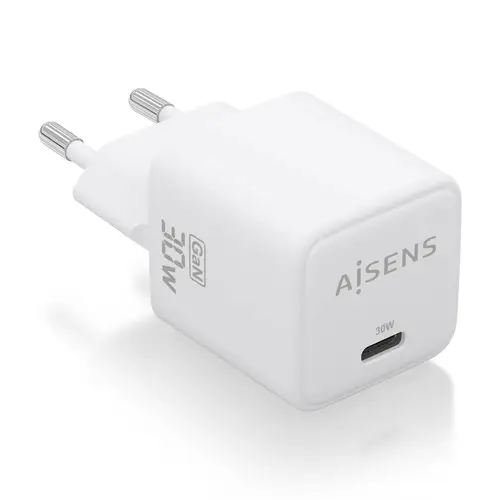 Cargador Gan 30W, 1xUSB-C PD3.0 QD4.0, Blanco - Imagen 1
