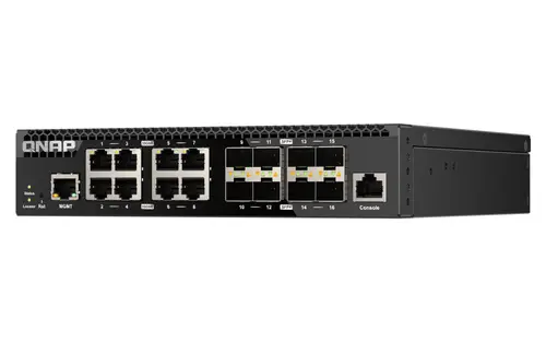 QSW-M3216R-8S8T switch Gestionado L2/L3 10G Ethernet (100/1000/10000) 1U Negro - Imagen 2