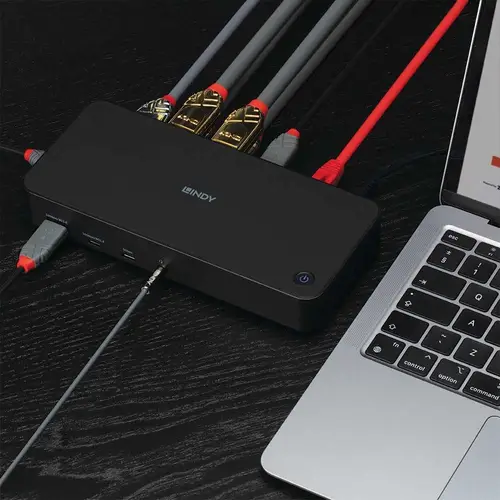 43366 base para portátil y replicador de puertos Acoplamiento USB 3.2 Gen 2 (3.1 Gen 2) Type-C Negro - Imagen 5