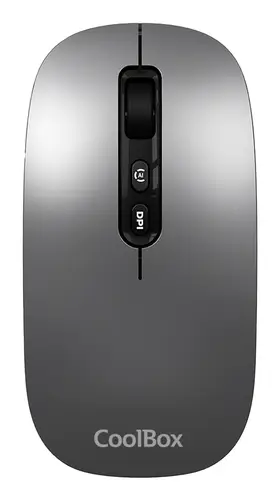 Ratón W02 IA Gris plata Inalámbrico Recargable 500 mAh RF+BT 5.0/3.0 1600 Dpi Copilot SilentClick - Imagen 1
