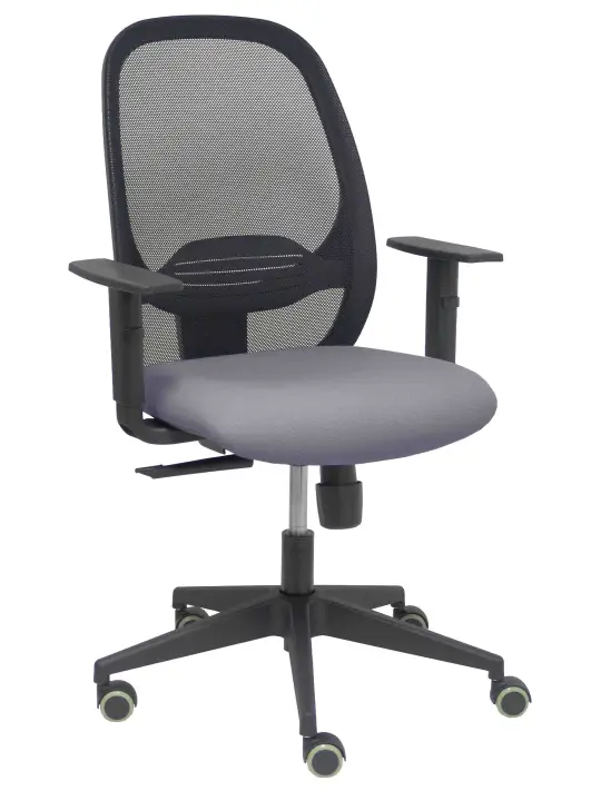 Silla Cilanco negra malla negra asiento bali gris brazo regulable