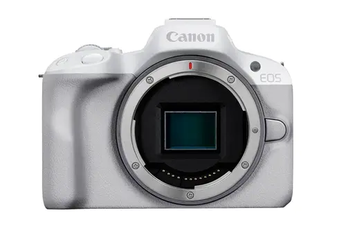 EOS R50, White + RF-S 18-45mm F4.5-6.3 IS STM Kit MILC 24,2 MP CMOS 6000 x 4000 Pixeles Blanco - Imagen 1