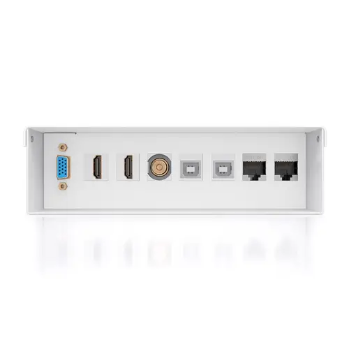 AISENS Caja de Conexiones VGA Jack 3 5 2xHDMI 2xUSB B 2xRJ45 Cat 6A STP  Blanco - Imagen 2