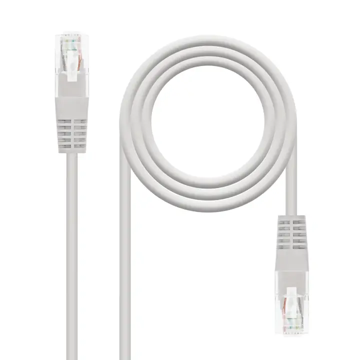 Cable de red latiguillo RJ45 Cat.6 UTP AWG24, Gris, 1.5m