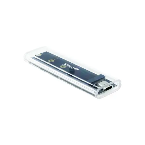Caja Externa para SSD M.2 NGFF/NVMe, Transparente, RGB - Imagen 1