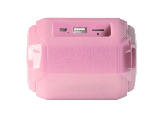 MSBAXP, Altavoz Bluetooth RGB, Compacto,10W, USB/MicroSD/Radio, Rosa - Imagen 3