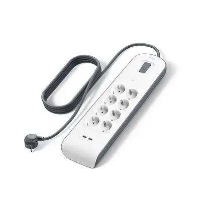 BSV804VF2M-V2 limitador de tensión Gris, Blanco 8 salidas AC