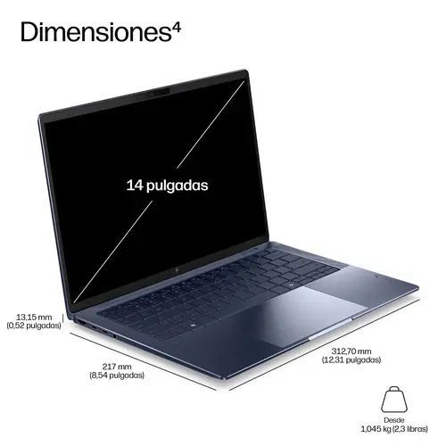 EliteBook X G2q 14 inch Notebook Next Gen AI PC Wolf Pro Security Edition Copilot+ PC Snapdragon X1P-42-100 Portátil 35,6 cm (14") WUXGA 32 GB LPDDR5x-SDRAM 1 TB SSD Wi-Fi 7 (802.11be) Windows 11 Pro Azul - Imagen 5