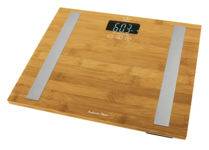 577 báscula de baño Rectángulo Bamboo Báscula personal electrónica