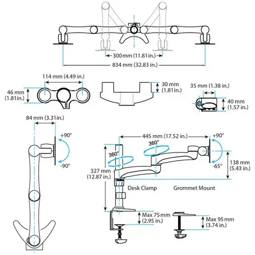 Soporte con Brazos Articulados para Dos Monitores - Imagen 7