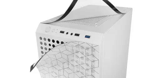 MC-MAG, Caja Gaming ATX, Ventana Lateral Completa Cristal Templado, Doble Rejilla Magnética Antipolvo Frontal + Superior, 3x Ventiladores FRGB 120mm, Refrigeración Líquida 360mm, Blanco - Imagen 3