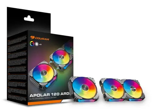 CF-APR12HB3-RGB Carcasa del ordenador Ventilador 12 cm Negro 3 pieza(s) - Imagen 9