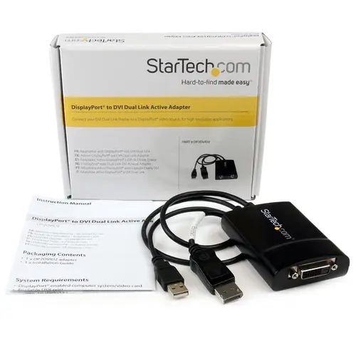 Adaptador de Vídeo DisplayPort a DVI - Conversor DP++ - Doble Enlace - Activo - Imagen 5