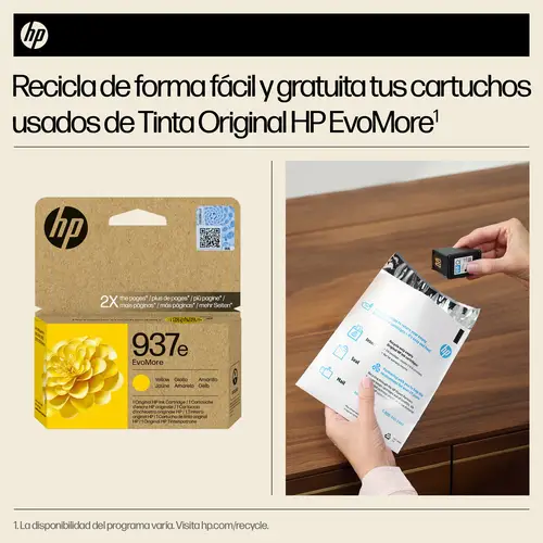 Cartucho de Tinta Original EvoMore 937e amarilla - Imagen 5