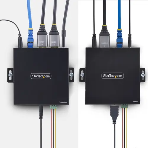 Extensor KVM HDMI 4K 60Hz por Redes Ethernet IP - Alargador KVM HDMI y USB por Ethernet - Sin Controladores - Juego Transmisor/Receptor - AVoIP - Incluye Elementos de Montaje - Imagen 10