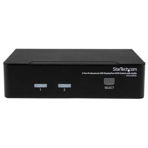Conmutador Switch Profesional KVM 2 Puertos Vídeo DisplayPort - USB con Audio - 2560x1600 - Imagen 2