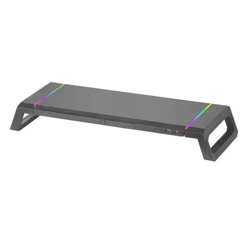 MGS-ONE Negro, Soporte Monitor RGB Chroma, Tamaño Ajustable, Soporte Smartphone y Tablet, USB Frontal 2.0 - Imagen 1
